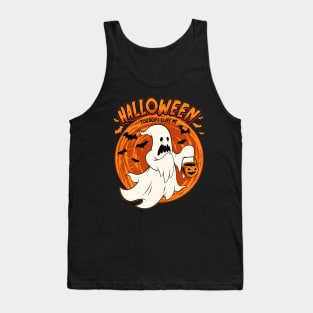 Halloween. You Don't Scare Me. Ghost and Pumpkin Tank Top